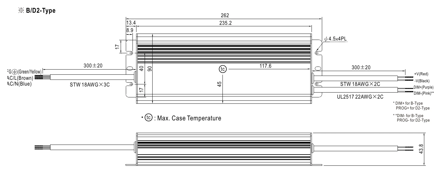 HVGC-320-1400B MECHANICAL SPECIFICATION ※ B/D2-Type