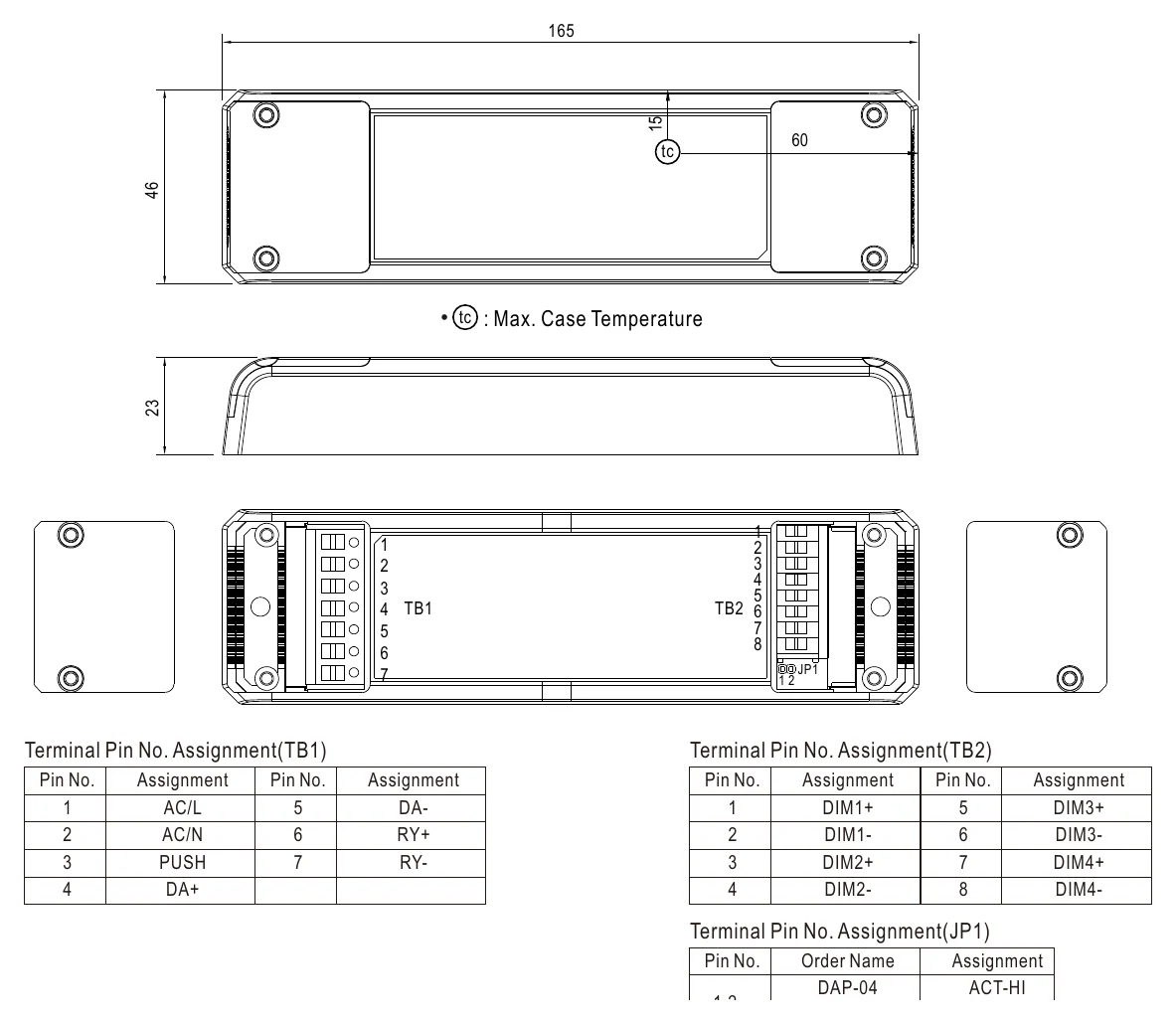 DAP-04-S01 Mechanical Specification