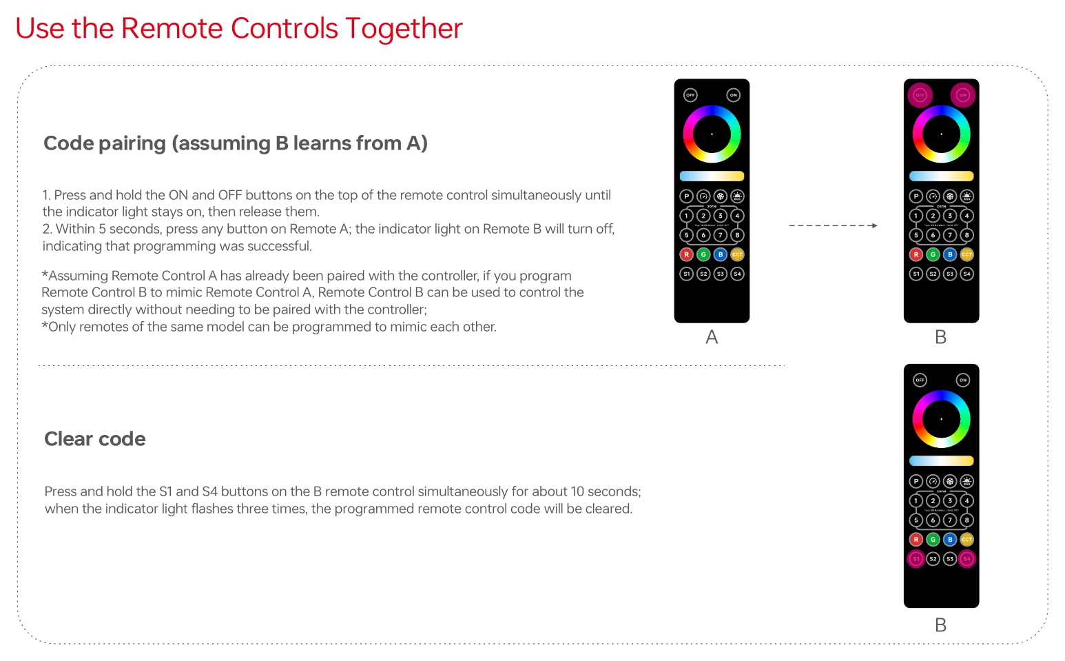 C5E Use the Remote Controls Together