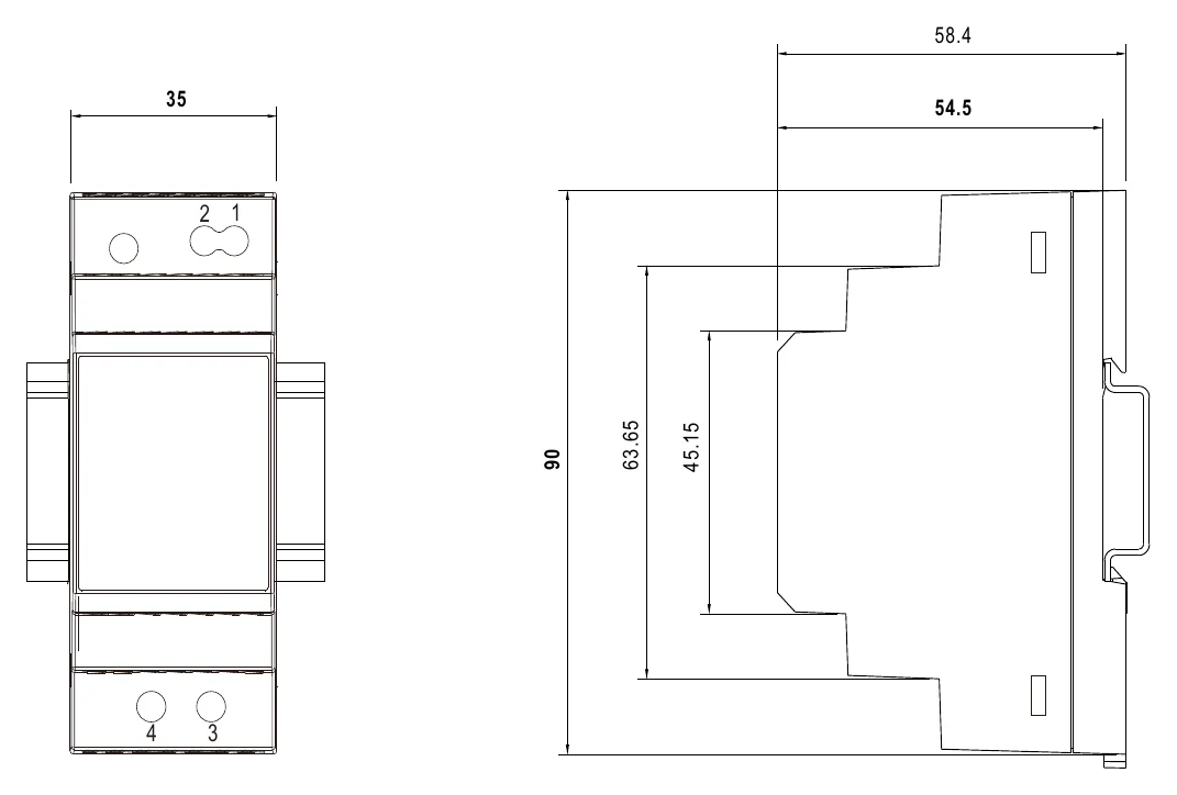 DLP-04R Dimensions (mm)