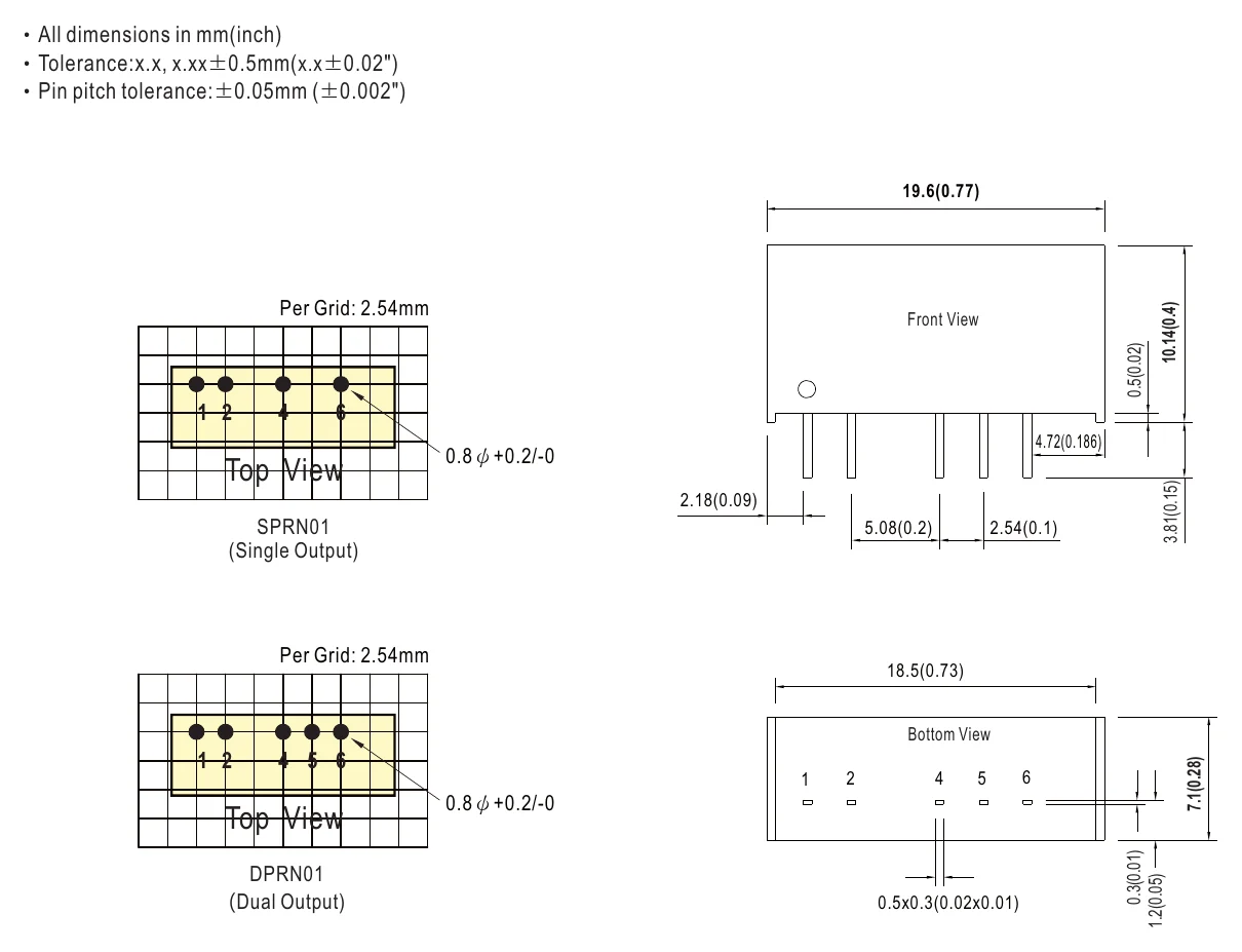 SPRN01L-05 Mechanical Specification