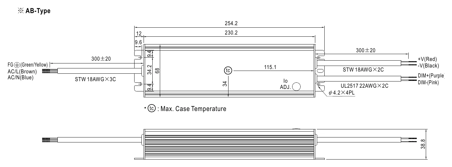 HVGC-240-2100AB MECHANICAL SPECIFICATION ※ AB-Type