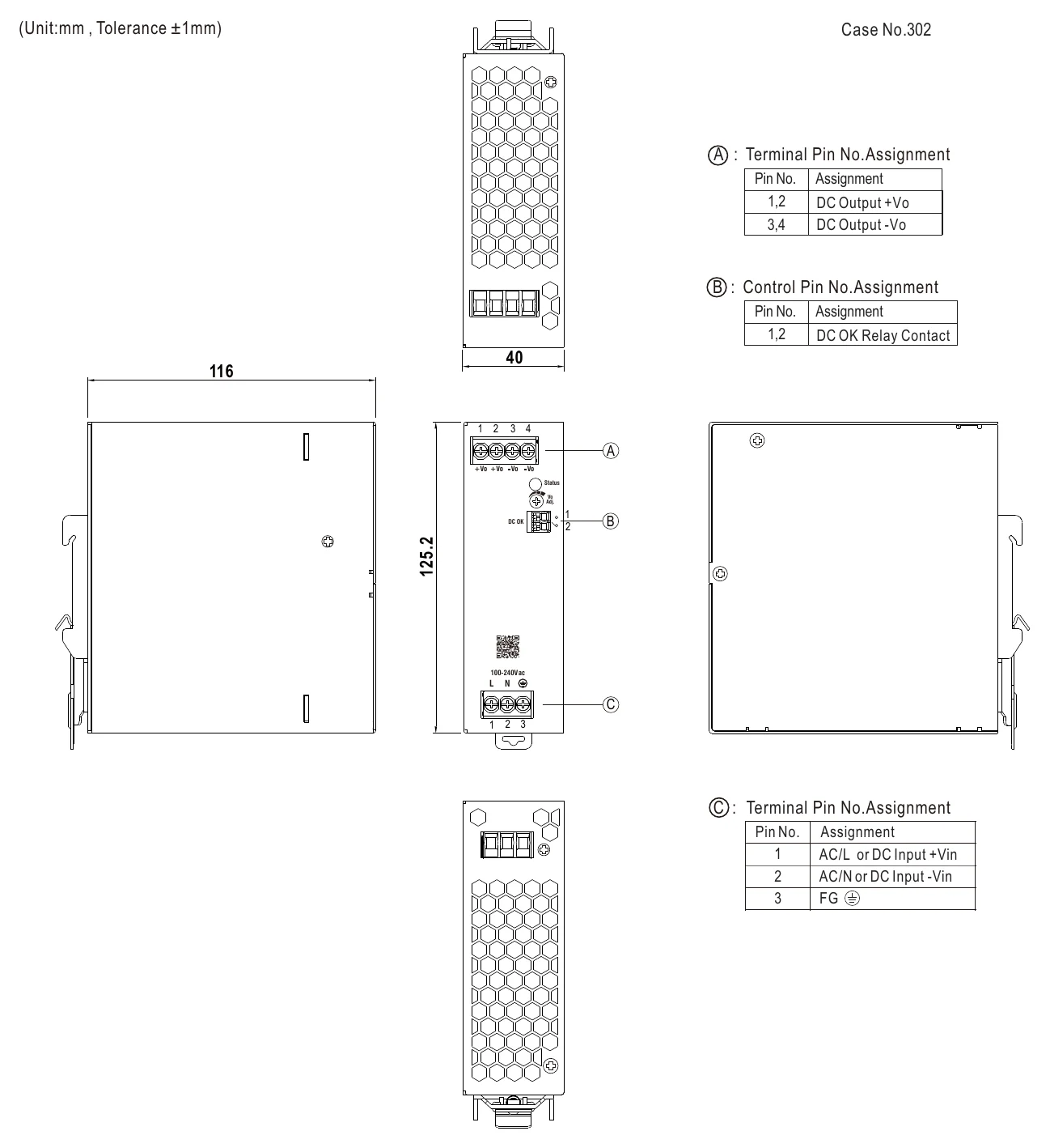 XDR-240E-12 Mechanical Specification