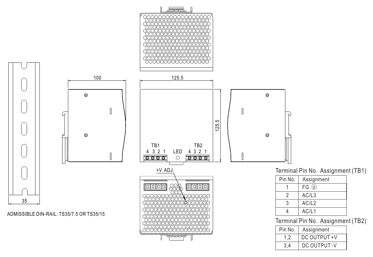 DRT-240-48 Mechanical Specification