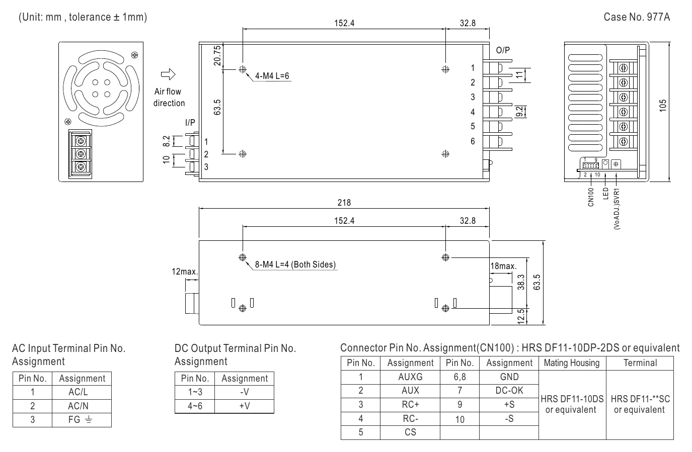 HRPG-600-48 Mechanical Specification