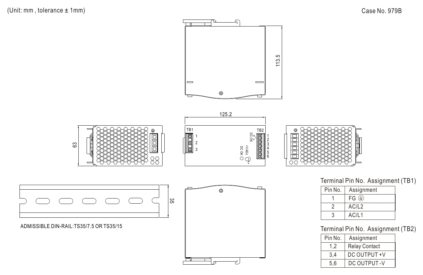 WDR-240-48 Mechanical Specification