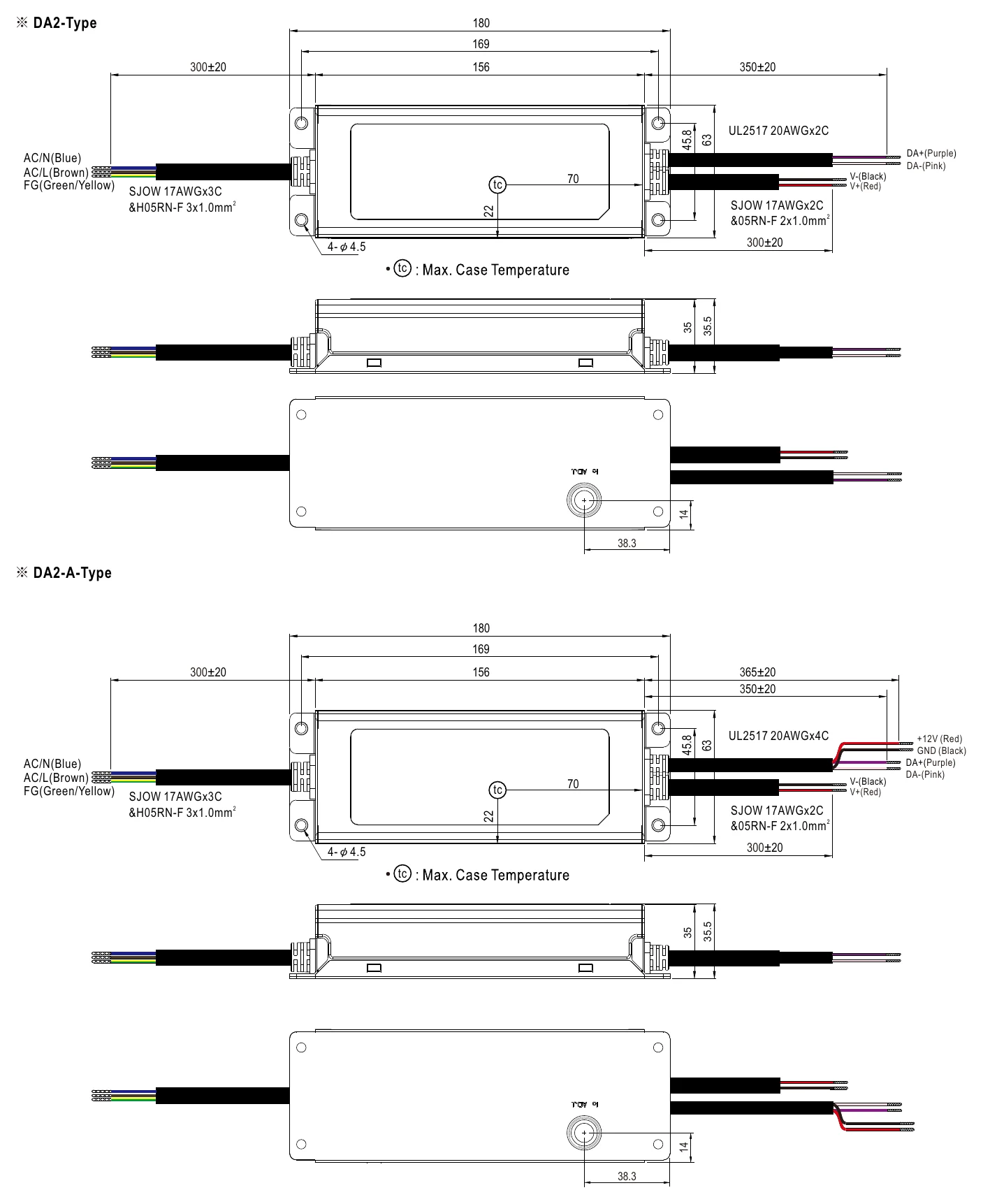 XLG-150-M-DA2 MECHANICAL SPECIFICATION